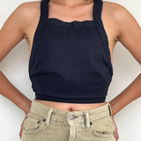 Urban Outfitters Black Crossbody Strapped Crop Top