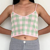 Cider Multi color Plaided Top