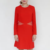 Sandro Red Long Sleeve Sandro Dress