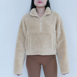 Alo Brown Hoodie Jacket with Front Zip