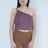 Araw Brown One Shoulder Top