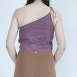 Araw Brown One Shoulder Top