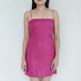 Araw Dark Pink Linen Araw Dress