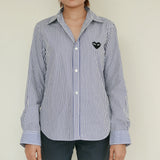 Play Blue Stripe Long Sleeve with Collar