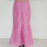 Tyjie Pink Floral Skirt With Back Zip Up DEtail