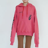 Main Label Red Vintage Hoodie Jacket with Front Pocket