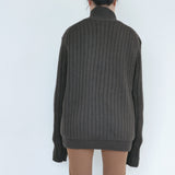 Brown Knitted Sweater Jacket