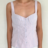 Love Bonito Pink Love Bonito Corset  Plaided Blouse